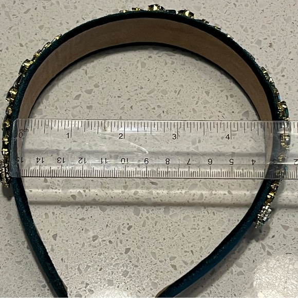Emerald‎ green color rhinestones Headband - Picture 10 of 12